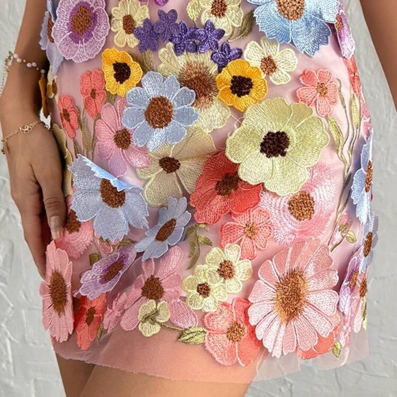 Floral Halter Neck Dress - Picture 3 of 4